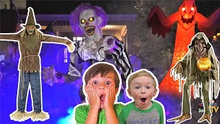 Our Spooky 2018 Halloween Animatronics Collection in our Yard [upl. by Binnie]