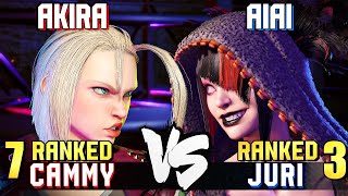 Akira 7 Ranked Cammy vs AiAi 3 Ranked Juri STREET FIGHTER 6 Showdown [upl. by Delahk569]