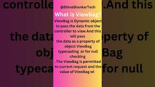 What is ViewBag in AspNet Application ShivaShankarTech aspnet mvc csharp [upl. by Rhoads135]