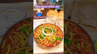 Misal pav masala recipemaharashtra street food veg😋 tastystreetfoodviralshortsyoutubeshorts [upl. by Dier]