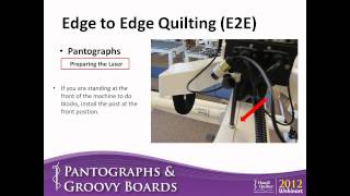 2012 08 09 11 00 Handi Quilter Shows You How Pantographs and Groovy Boards [upl. by Yirinec324]