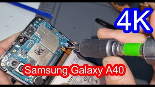 Samsung Galaxy A40 LCD Screen Charging Port Battery Replacement Full 4K Video Tutorial [upl. by Utter603]