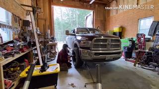 2016 Dodge Ram 2500 67 Cummins Leveling Kit Install [upl. by Ynomrah720]