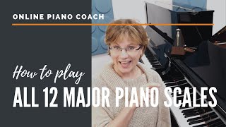 Learn All 12 Major Scales Piano Tutorial for Adult Beginners [upl. by Aenyl908]