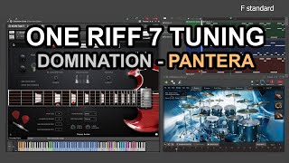 ONE RIFF 7 TUNING DOMINATION  PANTERA [upl. by Acimak270]