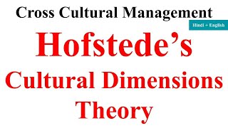 Hofstede’s dimensions Hofstede’s Cultural Dimensions Theory cross cultural management [upl. by Henrie]