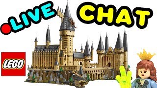 LIVE Chat  Giant LEGO Hogwarts Castle Harry Potter 71043 Pictures  BrickQueen [upl. by Swayne]