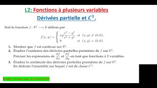 L2 Fonctions à plusieurs variables de classe C1 dérivées partielles [upl. by Ennaylime]