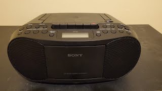 Sony CFDS70 CD Radio Cassette Recorder Boombox Review [upl. by Ara173]