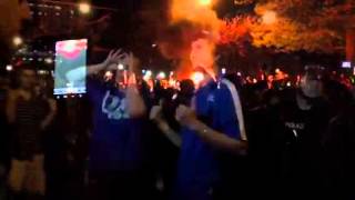 Chaos on State Street in Lexington KY following Kentuckys 2012 NCAA title [upl. by Ddej]