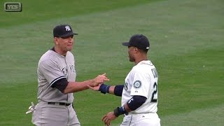 NYYSEA ARod tries to distract Cano on groundout [upl. by Yajet]