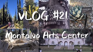 【VLOG 21】小白带你逛Montalvo Arts Center  意式花园Italian Garden  意式地中海风大别野Villa  挂满信箱📪的树 [upl. by Annatsirhc]