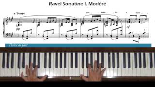 Ravel Sonatine 1st movement Modéré Piano Tutorial [upl. by Cavanaugh879]