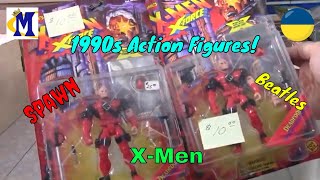 Collection Of Iconic Action Figures From The 90s Featuring Spawn Terminator Beatles And XMen [upl. by Rehteh]