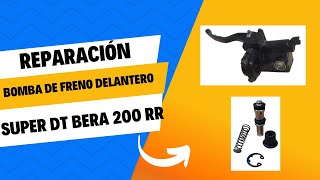 Tutorial de reparación de Bomba de Freno delantero de moto Super Dt bera 200 rr [upl. by Toth976]