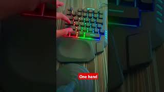 Gaming keyboard one hand   viral [upl. by Ilrebmik734]