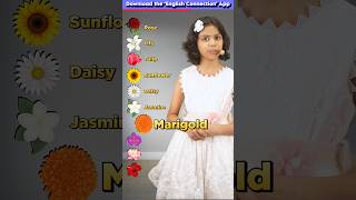 10 Flower Names in English 🌻  Kids English Words  Adi Keshari Connection shorts [upl. by Nryhtak]