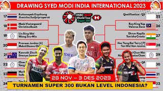 Hasil Drawing Syed Modi India International 2023 MarcusRayhan Vs Ganda Putra Perancis [upl. by Liban]