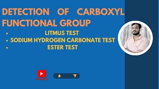 detection of carboxyl functional group sodium hydrogen carbonate test  ester test litmus test [upl. by Herrick]