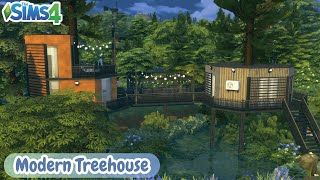 I built a modern Tree house in the Sims 4  Sims 4 Speed Build [upl. by Cissy140]