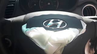 hyundai i10 airbag clock spring removal [upl. by Ahsitra]