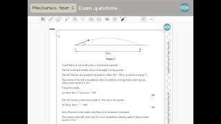 A level maths June 2022 question 5 Mechanics paper Edexcel [upl. by Ahsiat]