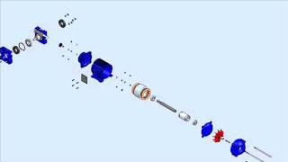 Motor Asincronico Trifasico c Reductor de velocidad  SolidWorks [upl. by Corel]