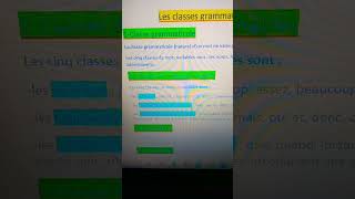 Fiche revision français brevet 2024 Les classes grammaticales naturesbrevet share college [upl. by Lamb]