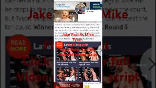 Jake Paul Vs Mike Tyson Fight Script youtubeshorts youtube boxing funny games gameplay like [upl. by Anirod]