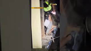 Video footage shows a drunk Maccabi Tel Aviv FC fan falling into the canal during arrest chase [upl. by Nawed]