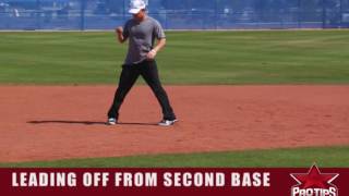 Base Running Tips How To LeadOff from Second Base with Chris Getz [upl. by Atilegna819]