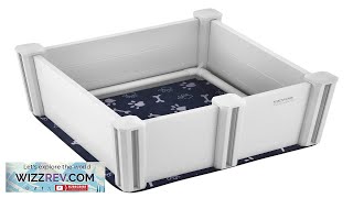 VEVOR Dog Whelping Box 283x283x181in PVC with Rails Pee Pad for Dogs Review [upl. by Tamah]