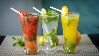 Mojito Drinks  Virgin Mojito  Orange Mojito  Watermelon Mojito  Mocktails  Summer Drinks [upl. by Leduar]