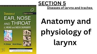 chap 56 Anatomy and physiology of larynx ENT dhingra complete chapter quick review [upl. by Najed]