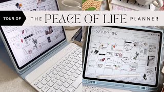 The Peace of Life Planner  Undated Digital Planner and Notebook Flip Through  Goodnotes App Demo [upl. by Adaval]