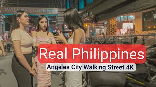 WILD Angeles City Walking Street Philippines 4k Walking Tour [upl. by Sela267]