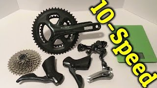 Shimano Tiagra 4700 10 Speed Groupset Close Review and Actual Weights [upl. by Iblok]