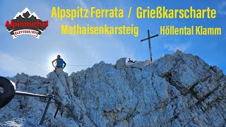 Alpspitz Ferrata über Grießkarscharte in den Mathaisensteig [upl. by Enyr]