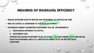 MEANING OF MARGINAL EFFICIENCY OF CAPITAL IN SIMPLE WORDS [upl. by Agrippina]