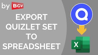 Export a Quizlet set to a spreadsheet BhargavGV [upl. by Hnacogn]