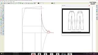 How to Create Pant Pattern in Garment CAD software Richpeace  Pattern Draft Digital Apparel Studio [upl. by Oirram]