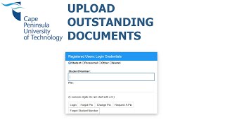 Upload outstanding documents at CPUT  Grade 1112 results [upl. by Ynaffad613]