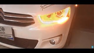 Citroen CElysee  DRL  DYNAMIC turn LIGHT retrofit [upl. by Benedikta]