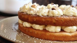 Gâteau aux amandes et crème mousseline كيك اللوز كريمة الموسلين [upl. by Sillyhp]