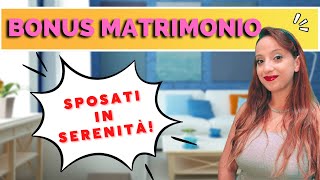 BONUS MATRIMONIO  Come funziona Come si richiede [upl. by Oesile780]