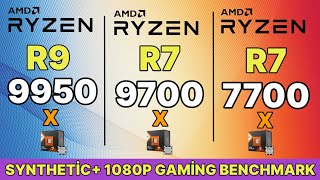 R9 9950X VS R7 9700X i9 14900K VS R7 7700X  Zen5 9950X Ryzen 9000 series benchmark [upl. by Kcid]