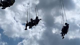 STATE FAIR MEADOWLAND NEW JERSEY  RIDING THE SKY FLYER In THE AIR [upl. by Woodruff]