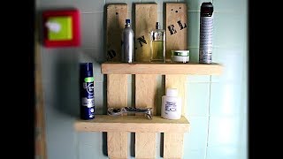 ▶️ Cómo Hacer Estantería de Madera con Palet 💡 Wooden Shelves [upl. by Ahsienot]