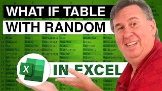 Excel  WhatIf Randomized Table from A Blank Cell feat Simon Benninga  Episode 1612 [upl. by Niltak]