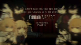 FANDOMS REACT Introduction REDO  110  Somnólians [upl. by Assilac]